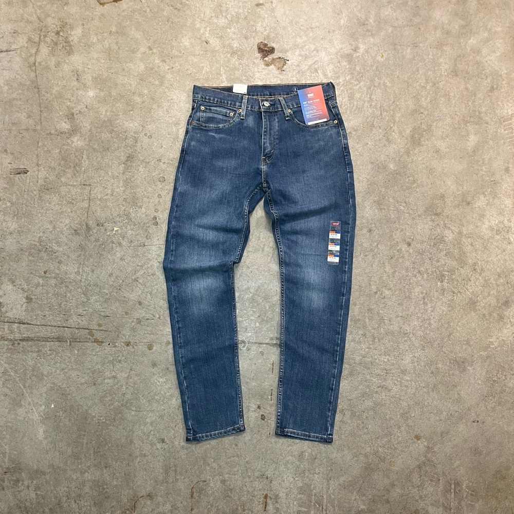 NWT Levi’s 512 Stretch Performance Dark Wash Denim Jeans Slim Through Thigh